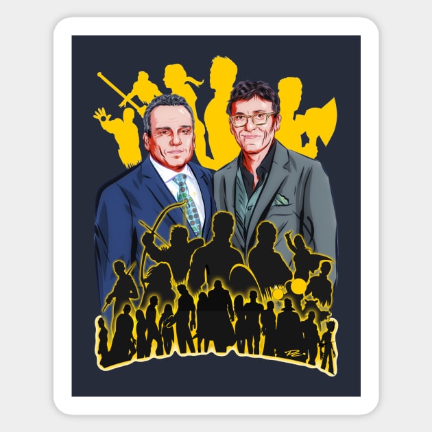 Joe & Anthony Russo - An illustration by Paul Cemmick Sticker by PLAYDIGITAL2020